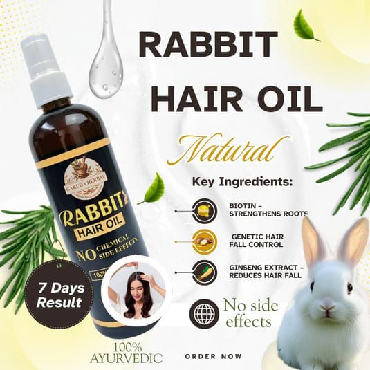 Rabbit Herbal Hair Oil – 100% Stronger, Healthier Growth